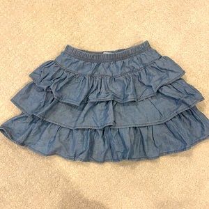 EUC Tiered Denim Skirt Hanna Andersson